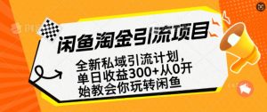 闲鱼淘金私域引流计划，从0开始玩转闲鱼，副业也可以挣到全职的工资-沐风资源库