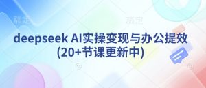 deepseek AI实操变现与办公提效(20+节课更新中)-沐风资源库