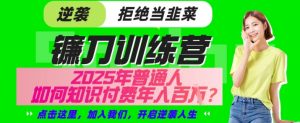 【网创项目终点站-镰刀训练营超级IP合伙人】25年普通人如何通过“知识付费”年入百个-仅此一版【揭秘】-沐风资源库