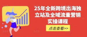 25年全新跨境出海独立站及全域流量营销实操课程，跨境电商独立站TIKTOK全域营销普货特货玩法大全-沐风资源库