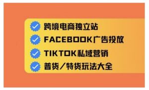 跨境电商独立站及全域流量营销，从0基础快速入门并精通跨境电商运营-沐风资源库