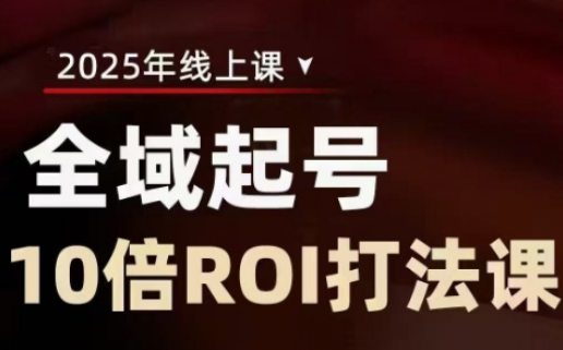 2025全域起号10倍ROI打法课，助你提升直播间的投资回报率-沐风资源库