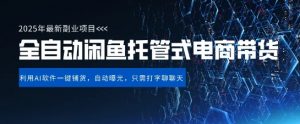 【闲鱼全自动电商带货】三年磨一剑，一朝露锋芒，长期稳定项目，单日稳定变现5张【揭秘】-沐风资源库