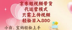 京东短视频带货，2025翻身项目，只需上传视频，单月稳定变现8k+【揭秘】-沐风资源库