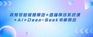 视频号短视频带货+直播带货系统课+AI+Deep-Seek书单带货-沐风资源库