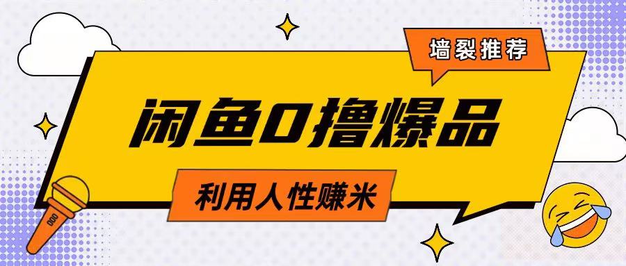 咸鱼0撸玩法利用人性售卖商品达到日挣2张的效果-沐风资源库