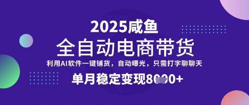 全网首发【闲鱼全自动电商带货】三年磨一剑，一朝露锋芒，单月稳定变现8k+【揭秘】-沐风资源库