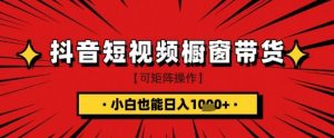 抖音短视频食品橱窗带货，小白轻松上手日入1k+【揭秘】-沐风资源库