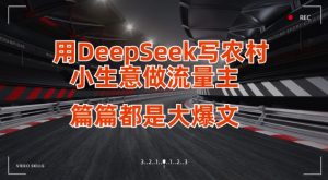 用DeepSeek写小生意做流量主，篇篇都是大爆文-沐风资源库