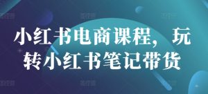 小红书电商课程，玩转小红书笔记带货-沐风资源库