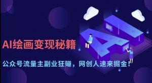 AI绘画变现秘籍：公众号流量主副业狂挣，网创人速来掘金【揭秘】-沐风资源库