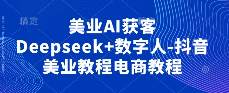 美业AI获客Deepseek+数字人-抖音美业教程电商教程-沐风资源库