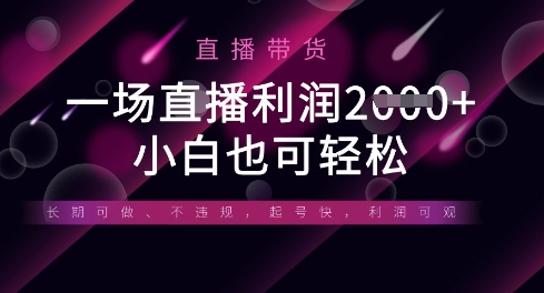 半无人直播带货，一场利润数张，适合所有平台玩法，小白也可轻松-沐风资源库