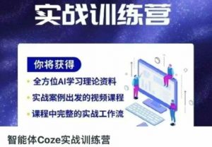 智能体Coze实战训练营，掌握新时代效率工具，让你人生即刻开挂-沐风资源库