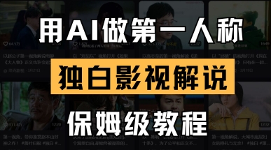 用AI做第一人称独白影视解说，手把手教学，保姆级教程-沐风资源库