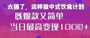 疯狂爆火！小红书等平台的女性中餐养生视频，小白轻松制作，快速拿到结果-沐风资源库