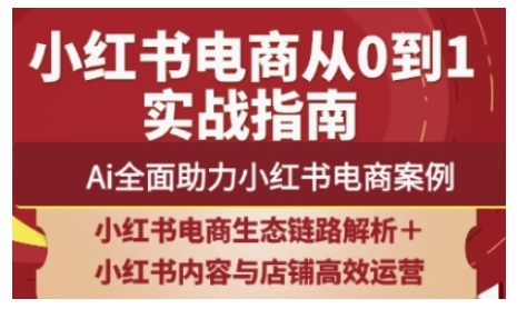 2025小红书电商全链路运营，Ai全面助力小红书电商案例-沐风资源库