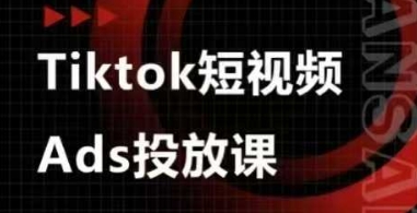 Ads视频投放课，tiktok短视频广告投放课-沐风资源库
