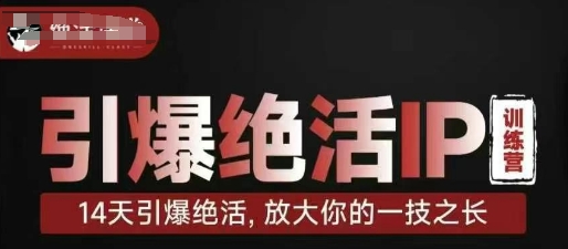 引爆绝活IP训练营,14天引爆绝活,放大你的一技之长-沐风资源库