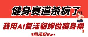 健身赛道杀疯了？我用AI复活貂蝉做瘦身操，3周涨粉8W-沐风资源库