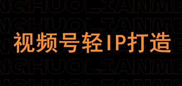 视频号线上课程，视频号轻IP打造-沐风资源库