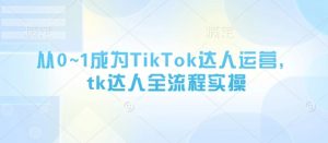 从0~1成为TikTok达人运营，tk达人全流程实操-沐风资源库