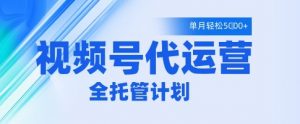 视频号代运营2.0，全程托管招募，单月轻松变现5k【揭秘】-沐风资源库