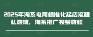 2025年淘系电商标准化起店流程私教班，淘系推广视频教程-沐风资源库