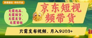 京东短视频带货，开启零门槛躺Z新时代【揭秘】-沐风资源库
