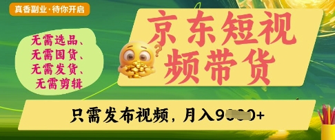 京东短视频带货，开启零门槛躺Z新时代【揭秘】-沐风资源库