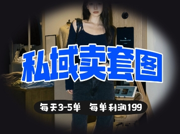 私域卖套图每天3-5单，每单利润99-沐风资源库