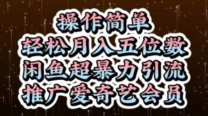 闲鱼超暴力引流推广爱奇艺会员，操作简单，轻松月入5位数-沐风资源库