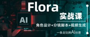 Flora实战课：角色设计+分镜脚本+视频生成，一条龙玩转AI创意-沐风资源库