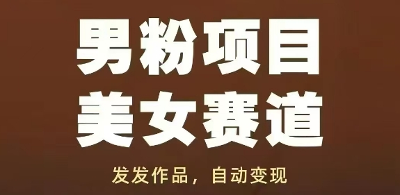男粉项目美女赛道，发发作品，轻松获流自动变现-沐风资源库