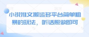 小说推文搬运多平台简单粗暴的玩法，听话照做即可-沐风资源库