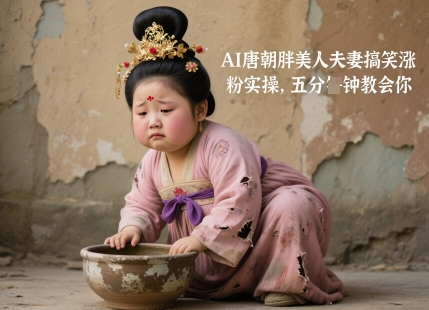 AI唐朝胖美人夫妻搞笑涨粉实操，五分钟教会你-沐风资源库