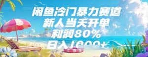 闲鱼冷门暴力赛道，新人当天开单，利润80%，日入几张，长期可做【揭秘】-沐风资源库
