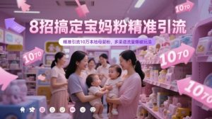 8招搞定宝妈粉精准引流，精准引流10万本地母婴粉，多渠道流量爆破玩法-沐风资源库