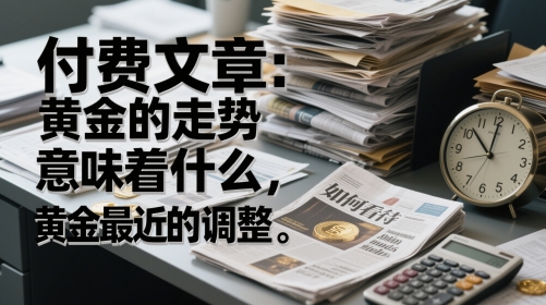 付费文章：黄金的走势意味着什么，如何看待黄金最近的调整-沐风资源库