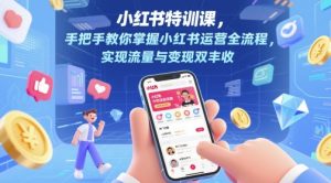 小红书特训课，手把手教你掌握小红书运营全流程，实现流量与变现双丰收-沐风资源库