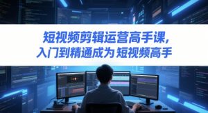 短视频剪辑运营高手课，入门到精通成为短视频高手-沐风资源库