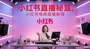 小红书直播秘笈，小红书电商直播教程-沐风资源库