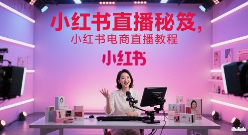 小红书直播秘笈，小红书电商直播教程-沐风资源库