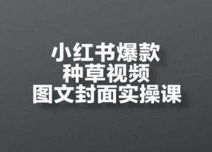 小红书爆款种草视频图文封面实操课，​开店、选品、引流、变现全流程-沐风资源库