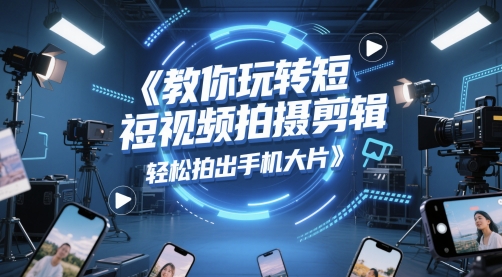 教你玩转短视频拍摄剪辑，轻松拍出手机大片-沐风资源库