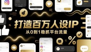 打造百万人设IP，从0到1稳抓平台流量-沐风资源库