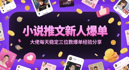 小说推文新人爆单大佬每天稳定三位数爆单经验分享-沐风资源库