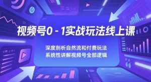 视频号0-1实战玩法线上课，深度剖析自然流和付费玩法，统性讲解视频号全部逻辑-沐风资源库