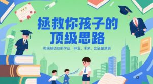 付费文章：拯救你孩子的顶级思路，彻底聊透他的学业、事业、未来，含金量满满-沐风资源库