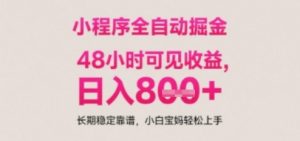小程序自动挂G打金，无任何技术要求，没有时间限制，日入多张+长期稳定靠谱【揭秘】-沐风资源库